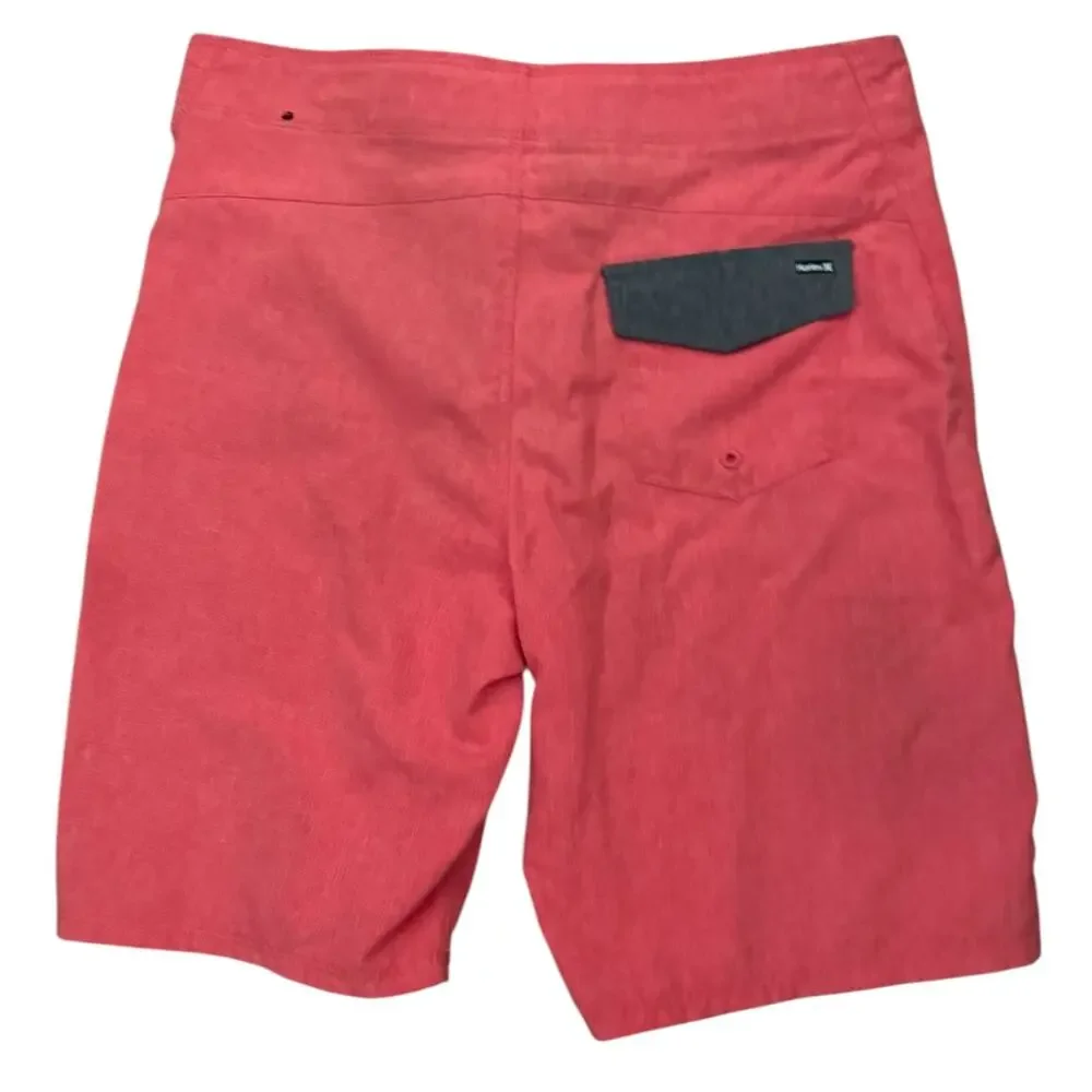 Hurley Boys Red Swim Board Surf Shorts Shorts EUC Size 14